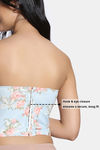 Zivame Non-Padded Short Slip Corset - Blue Print — thumbnail 8
